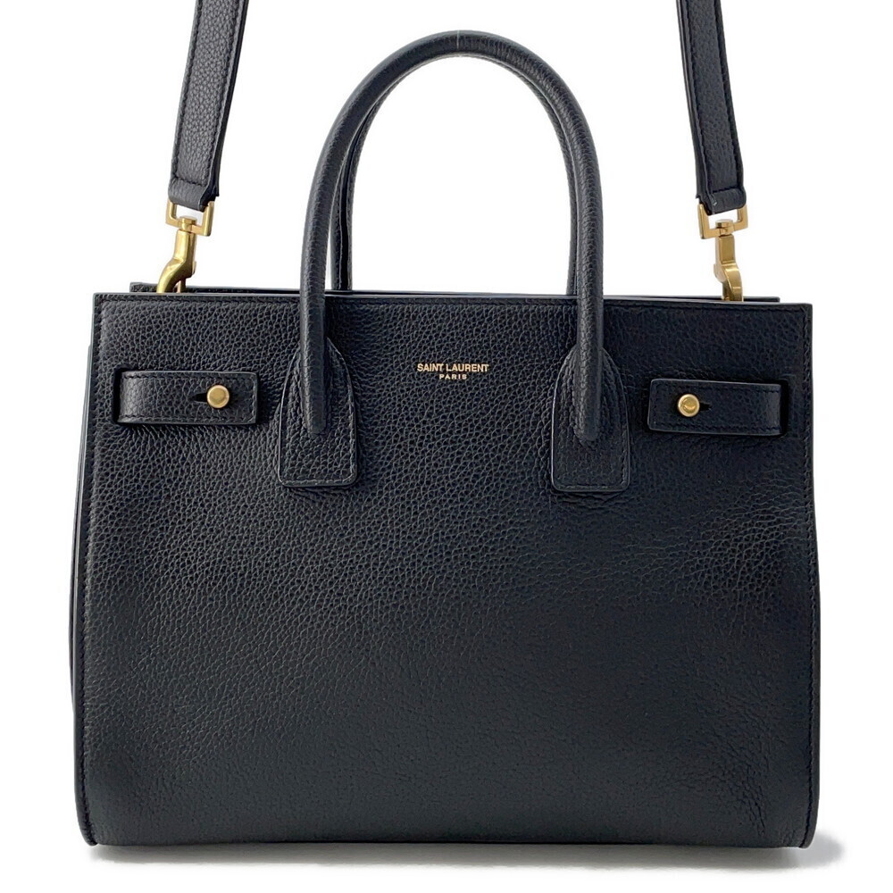 Saint Laurent Paris handbag Sac de Jour Baby leather black bag